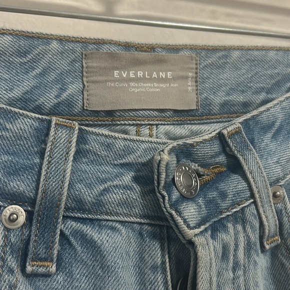 Everlane Curvy 90s Cheeky Straight Jeans 26 Ankle Vintage Sunbleached Blue - Picture 4 of 12